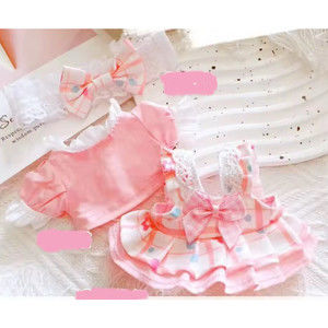 Labubu pink dress set
